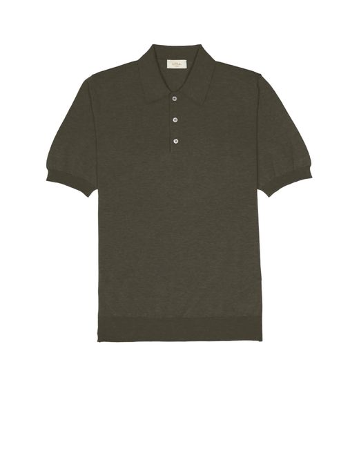 Altea Green Military Short-Sleeved Polo Shirt for men