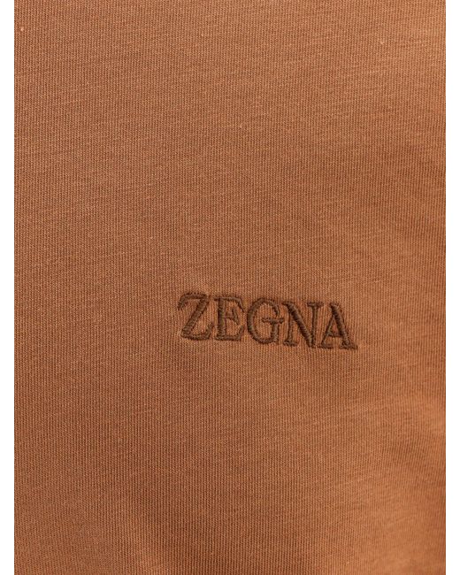 Zegna Brown T-shirt for men