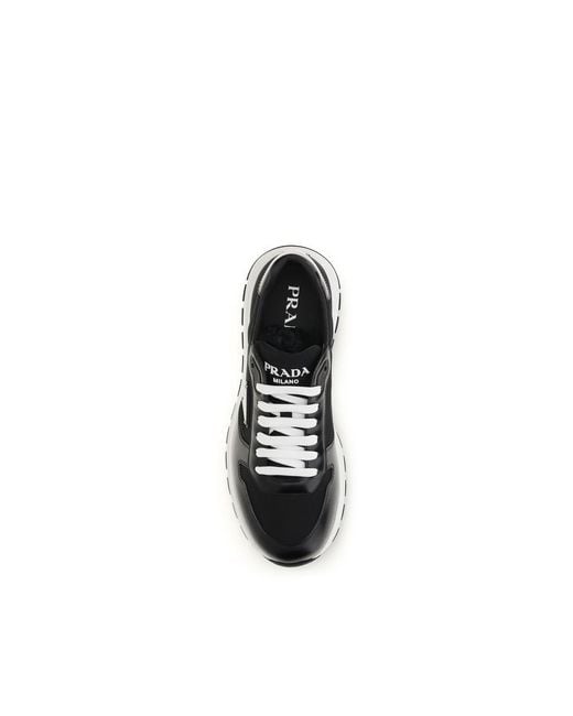 Prada Black Recycled Polyamide Athletic Sneakers for men