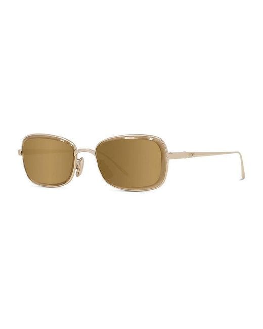 Loewe Yellow Sunglasses Geometric Full Rim, Shiny Frame And Mirror Lens Lw40159U32G