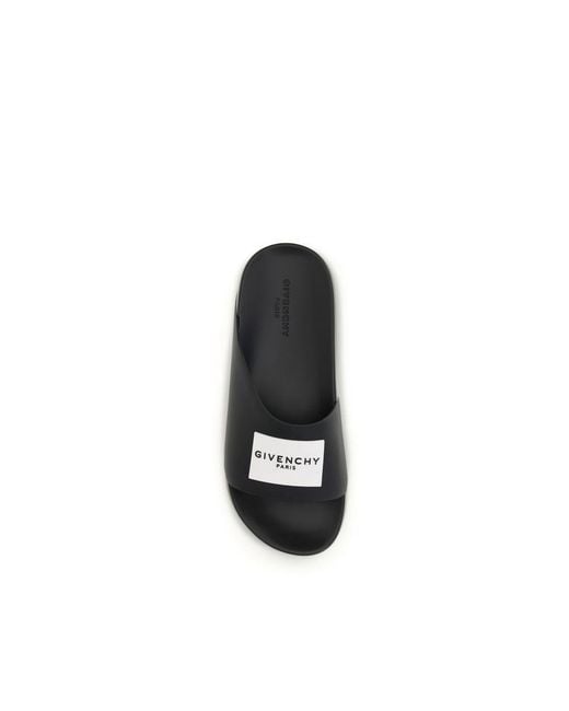 Givenchy Black Rubber Slippers for men