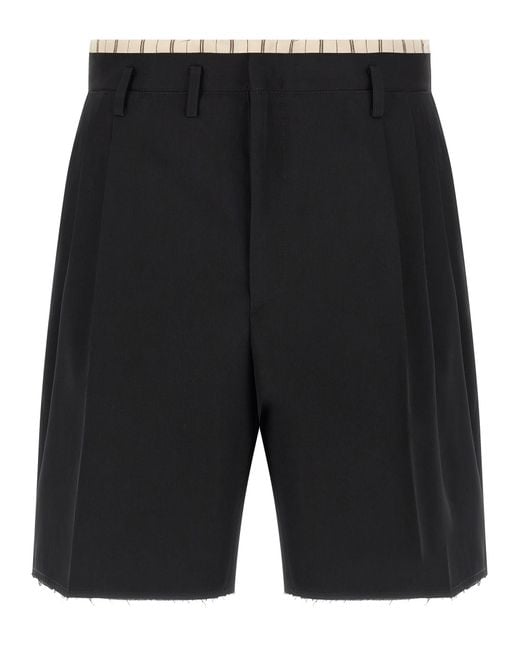 Maison Margiela Black Lining Insert Bermuda Shorts for men