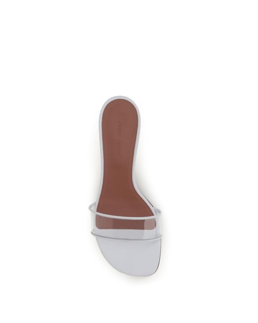 AMINA MUADDI White Andreea Glass Mule Sandals