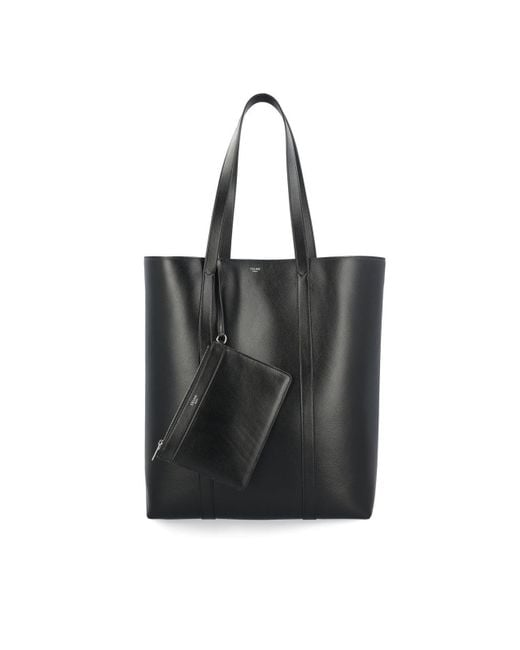 Celine Logo Detailed Museum Bag in Black for Men