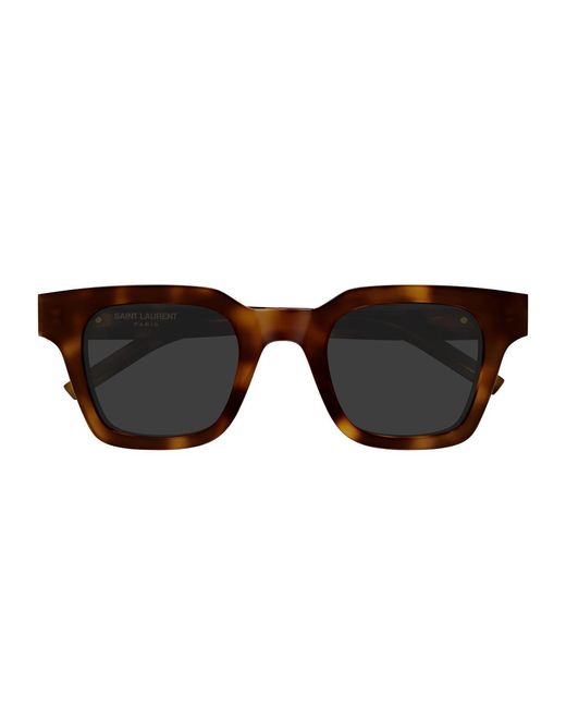 Saint Laurent Brown Sl M157 Linea Monogram Acetato Riciclato Sunglasses