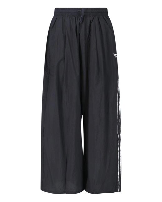 Y-3 Blue Trousers Polyamide