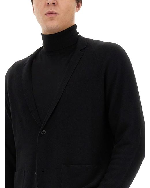 Lardini Black Knitted Jacket for men