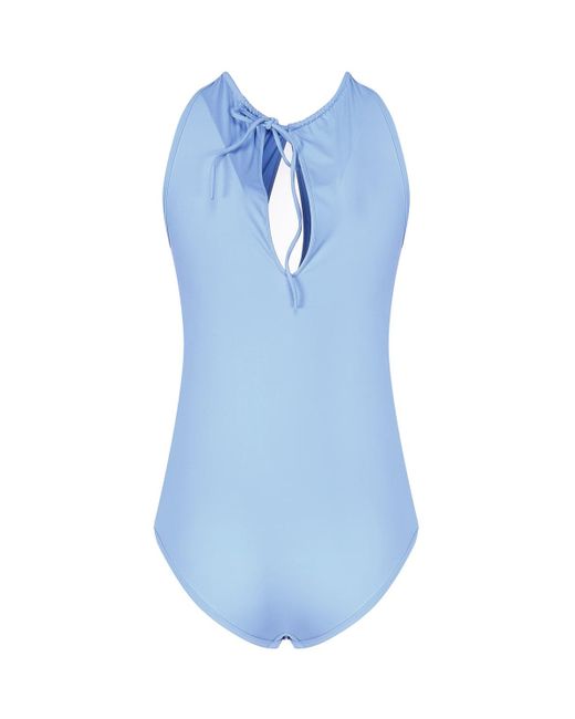 Bottega Veneta Blue Knot One-Piece Swimsuit