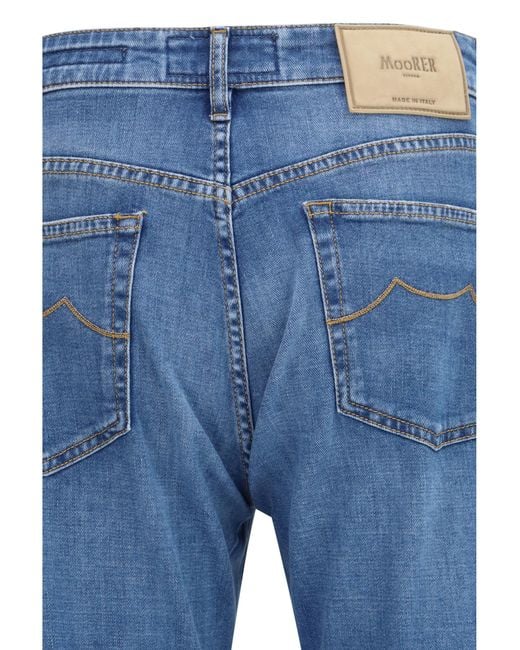 Moorer Blue Milton-15 Jeans Cotton; Elastane for men
