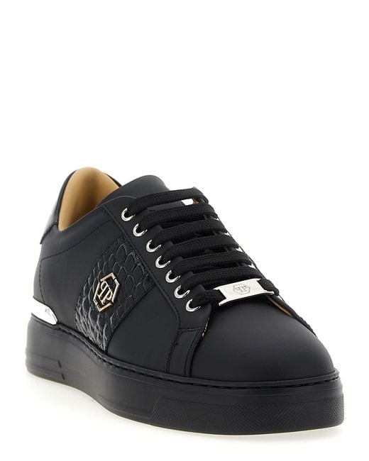 Philipp Plein Black 'Hexagon' Sneakers for men