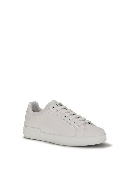 Dolce & Gabbana Gray Sneakers Portofino Nappa Upper: Calf Leather Trainers for men
