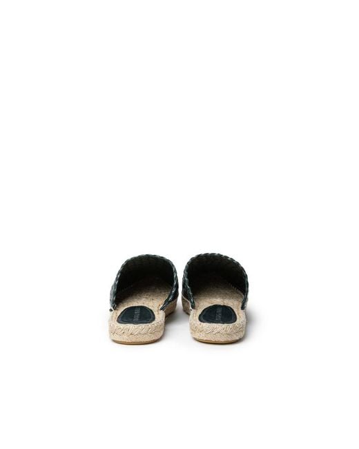 Bottega Veneta Blue Leather Espadrilles Shoe