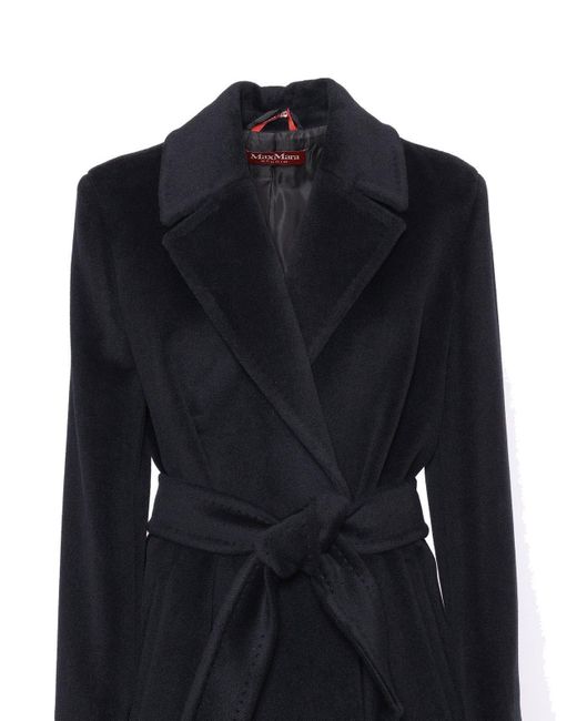 Max Mara Studio Black Double-breasted Coat
