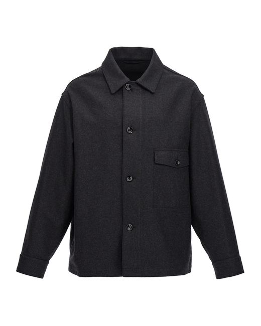 Lemaire Blue 'One Pocket' Overshirt for men