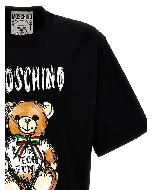 Moschino Black Archive Teddy T-shirt for men
