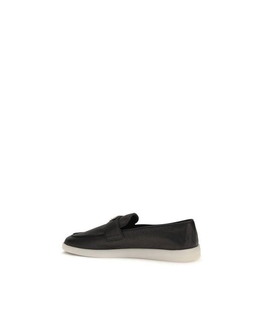 Prada Black Calf Leather Bos Taurus Slip for men