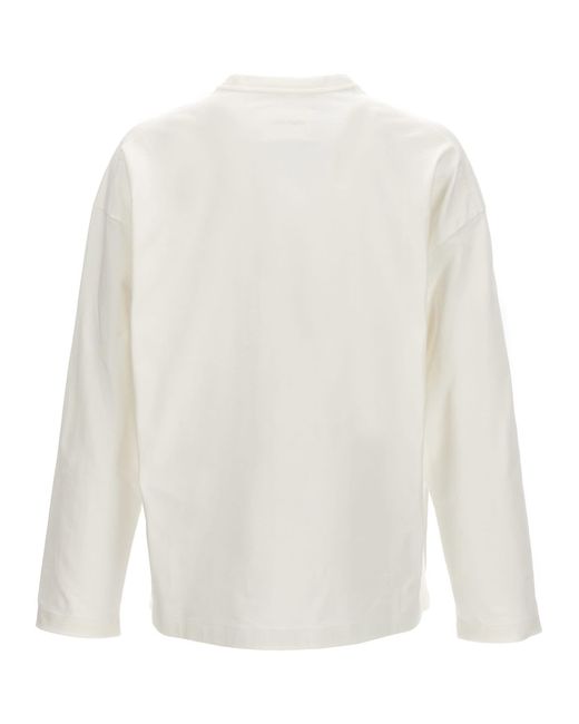 Jil Sander White 'Phyton Pocket' T-Shirt for men