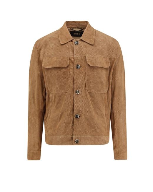 Boss Brown Boss Jackets Suede for men