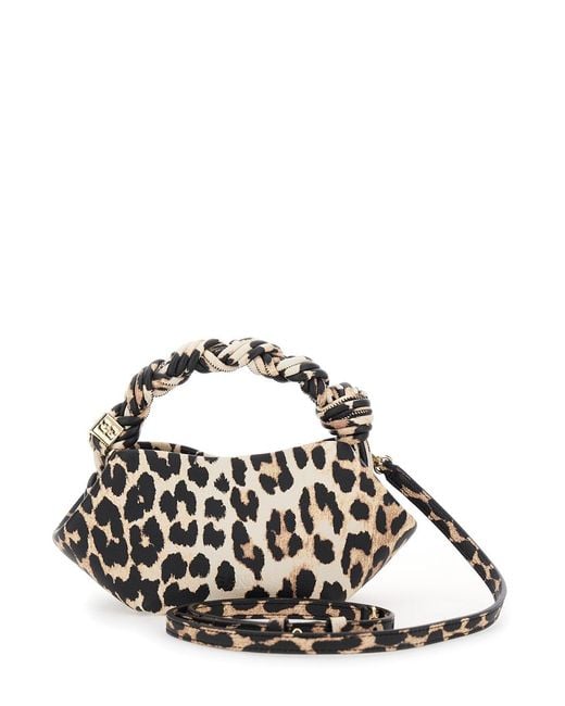 Ganni Black Handbag Bou Mini Fabric Polyester Handbags
