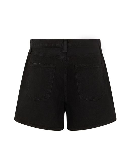Agolde Black Shorts Denim Cotton