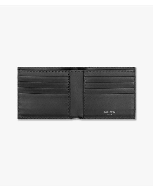 Larusmiani Black Alligator Wallet Holding And Money Holder