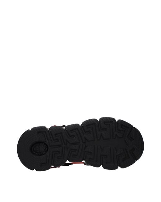 Versace Red Leather Chunky Sneakers for men