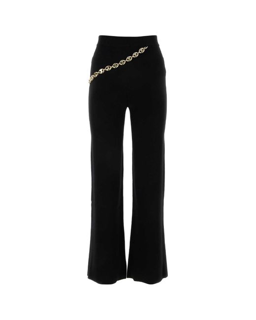 Rabanne Black Stretch Wool Blend Pant