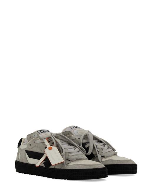 Off-White c/o Virgil Abloh Gray Floating Arrow Lace-Up Sneakers for men
