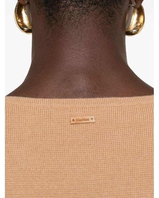 Max Mara Brown Sweaters Wool