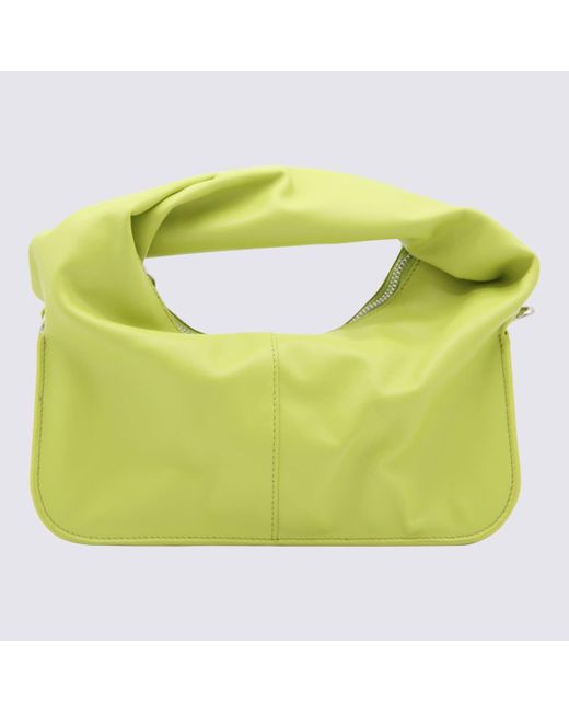 Yuzefi Yellow Leather Anise Wonton Handle Bag