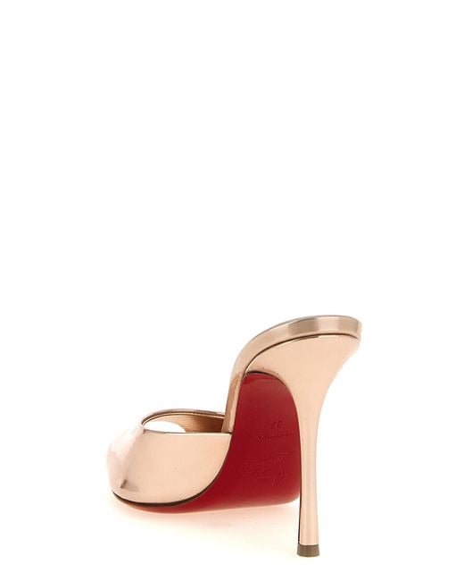 Christian Louboutin Natural Calfskin Stiletto Heel Sandals