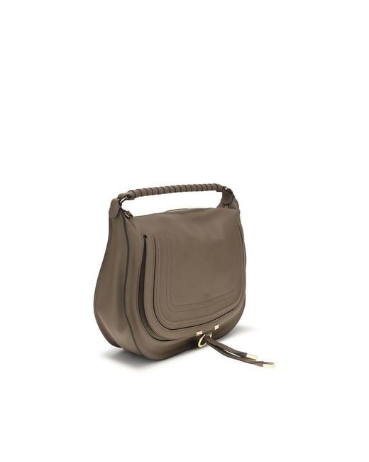Chloé Brown Beige Calf Leather Bos Taurus Shoulder Bag