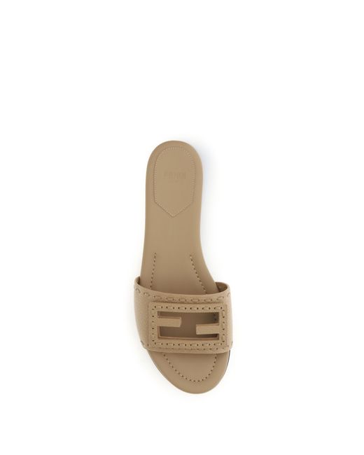 Fendi Brown Sandals Baguette Calf Leather