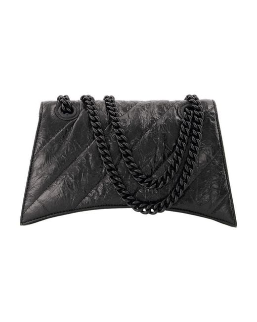 Balenciaga Black Crush Chain S Hobo Bag