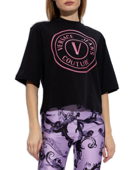 Versace Black Cotton T-shirt,