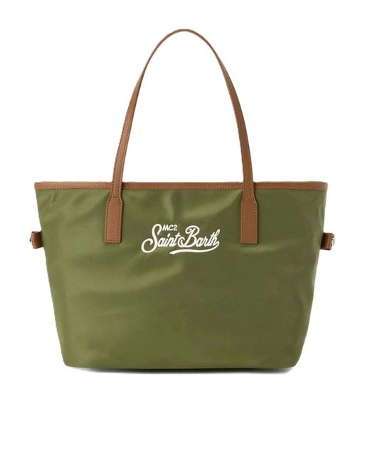 Mc2 Saint Barth Green Shoulder Bag City Nylon