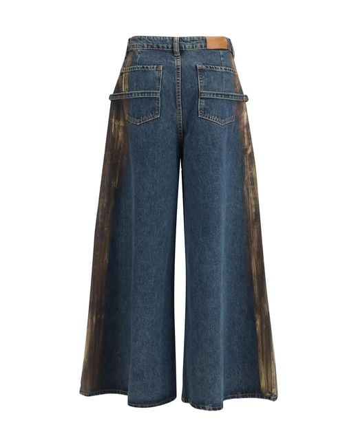 Ella Blue Oversized Jeans Cotton; Polyester