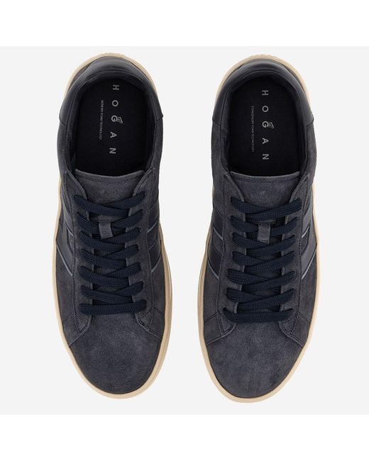 Hogan Blue Sneakers Leather Leather/Rubber Trainers for men
