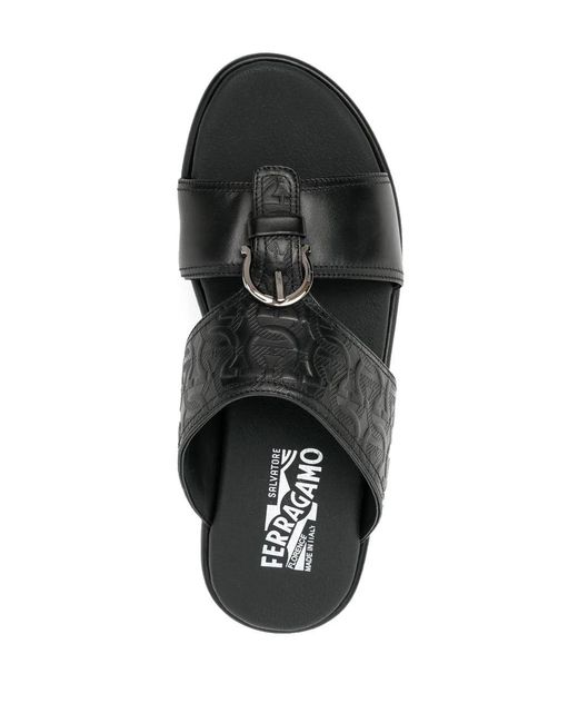 Ferragamo Black Ferragamo Murray Sandals for men