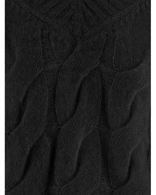 Allude Black Sweater Cashmere And Silk