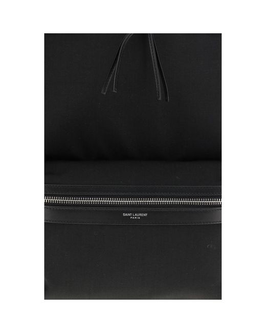 Saint Laurent Black Nylon Backpack for men