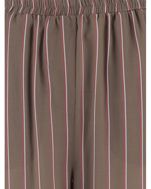 Frankie Shop Brown Trousers Viscose-Silk
