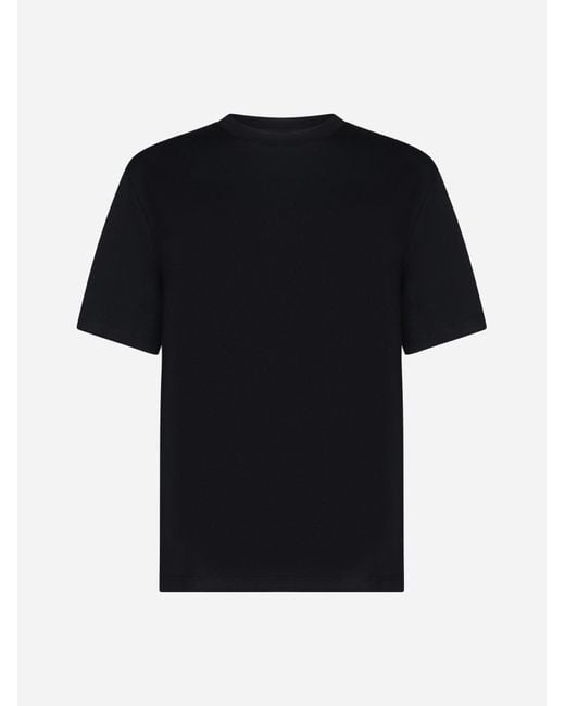 Jil Sander Black Back Logo Cotton T-Shirt