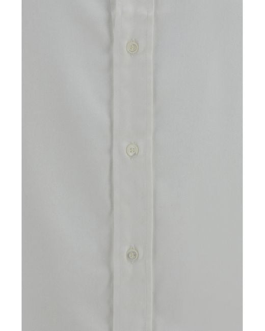 Brunello Cucinelli Gray Cotton Shirt for men