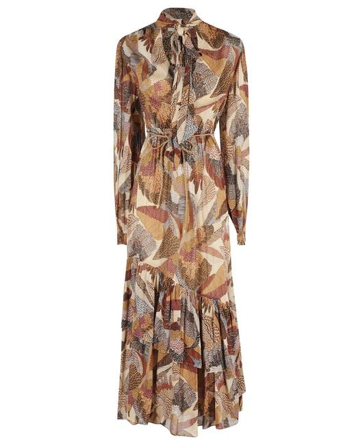 Farm Rio Natural Cream Printed Maxi Dress