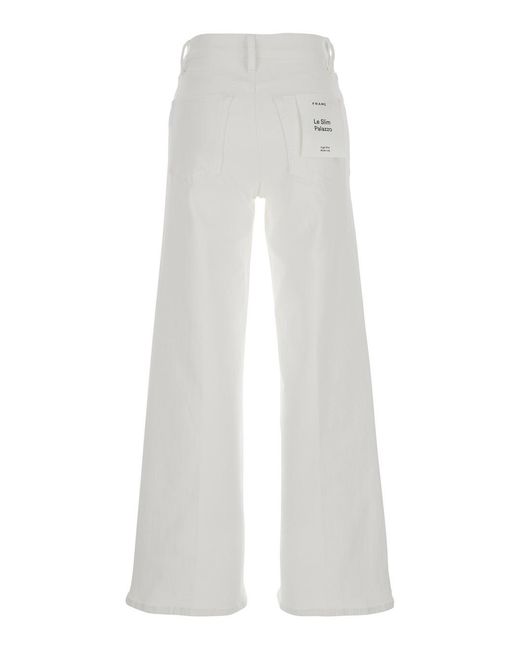 FRAME White Jeans Le Slim Palazzo Denim