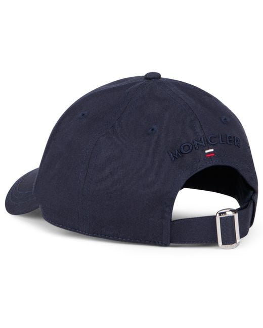 Moncler Blue Cotton Cap Hat for men