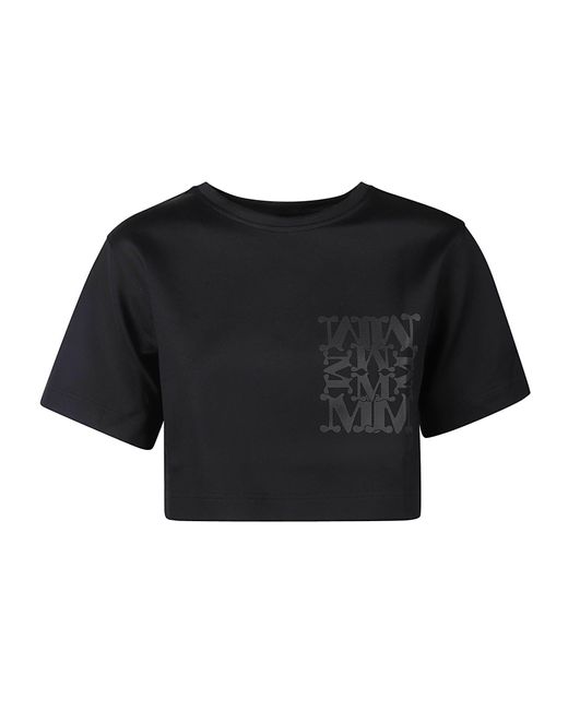Max Mara Black Messico Cropped T-Shirt