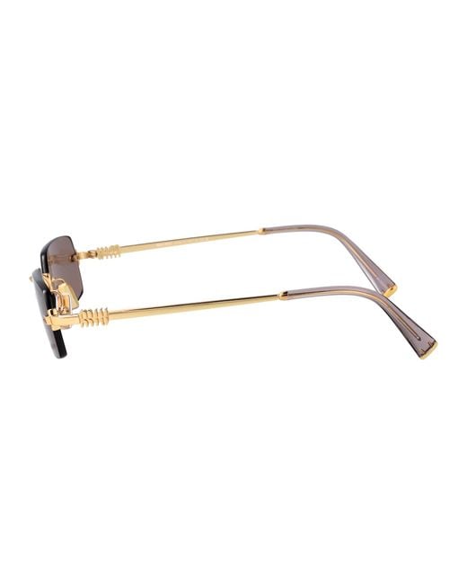 Miu Miu Brown Sunglasses Metal Frame