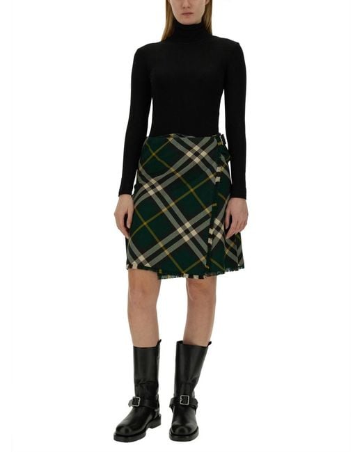 Burberry Black Mini Skirt Wool